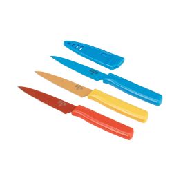 Kuhn-Rikon 3-piece Color Coated Nonstick Knives 