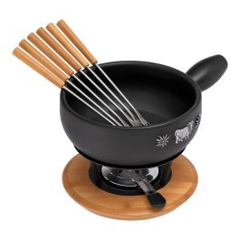 Kuhn Rikon Cast Iron Induction Cheese Fondue Set - Alpine Pasture 24 cm, 1  set - Interismo