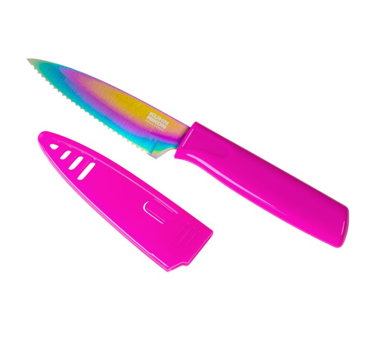 Serrated Paring Knives Colori-Bulk, green - Duluth Kitchen Co