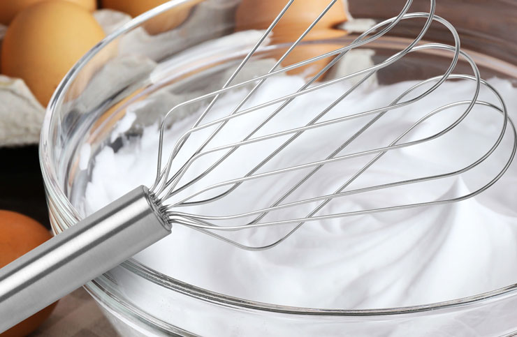 Push action spinning whisk Whisks ingredients efficiently Made from  silicone and stainless steel Dishwasher safe RM120